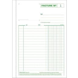Lot de 10 Manifold Factures 21x14,8cm 50 feuil. dupli autocop. simple - Image 2