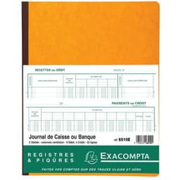 Lot de 5 Piqûre 32x25 Journal de caisse ou banque 80 pages - Image 2