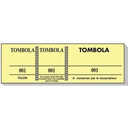 Lot de 100 Bloc tombola 100 feuillets numérotés de 3 volets - Image 2