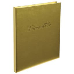 Lot de 5 livres d'or Balacron + titre 140 pages blanches 21x19cm vertical bleu - Image 4