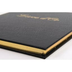 Lot de 3 livres d'or Balacron + titre 140 pages blanches 21x19cm vertical noir - Image 2