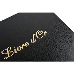 Lot de 2 livres d'or + titre 100 pages blanches 27x22cm vertical noir - Image 2