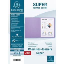 Lot de 5 paquets 100 chemisess SUPER 210 - 24x32cm - vert clair - Image 5