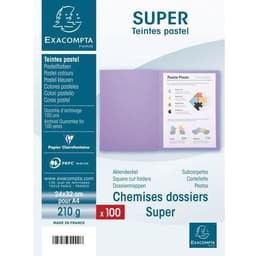 Lot de 5 paquets 100 chemisess SUPER 210 - 24x32cm - bleu vif - Image 4
