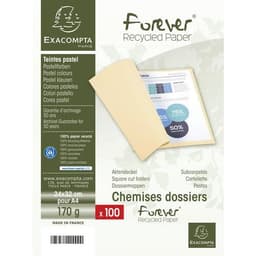Lot de 5 paquets de 100 chem. Forever 170 100% recyclé 24x32cm jaune - Image 5