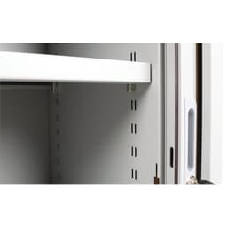 Armoire à rideaux Manutan 105X120X45 cm Alu/Hêtre - Image 3