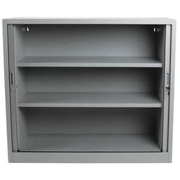 Armoire à rideaux Manutan 105X120X45 cm Alu/Hêtre - Image 4