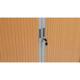 Armoire à rideaux Manutan 105X120X45 cm Alu/Hêtre - Image 5