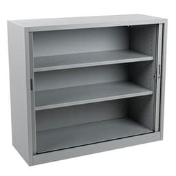 Armoire à rideaux Manutan 105X120X45 cm Alu/Hêtre - Image 10