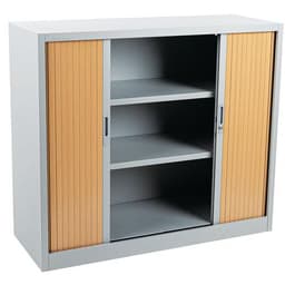 Armoire à rideaux Manutan 105X120X45 cm Alu/Hêtre - Image 11