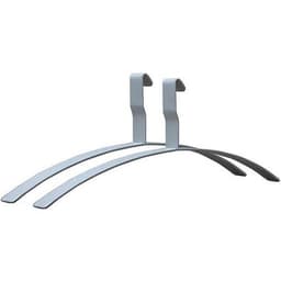 Lot de 2 cintres Montana sans barre pantalon acier poudré argent - Image principale