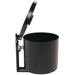 Cendrier mural noir en acier anti-feu avec couvercle étouffoir - 1.5L - Image 4