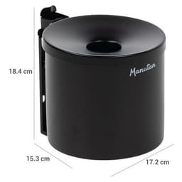 Cendrier mural noir en acier anti-feu avec couvercle étouffoir - 1.5L - Image 8