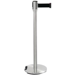 Poteau acier inoxydable à sangle 2 m - Socle à roulettes - Manutan Expert - Image 3
