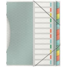 Trieur 12 compartiments 24x33 cm polypropylène couleur - Image principale