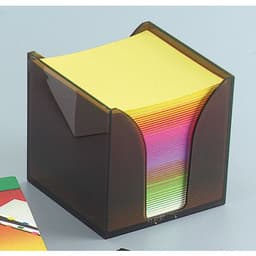 Boite plastique de papier de note 9x9 cm arc-en-ciel - Image principale