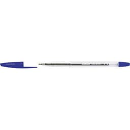 Stylo bille pointe moyenne corps transparent - bleu - Image principale