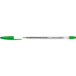 Stylo bille pointe moyenne corps transparent - vert - Image principale