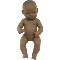 Bébé africain fille 32 cm sans cheveux - Image principale