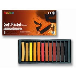 Boîte 12 pastels tendres Mungyo sanguine 66 mm - Image principale