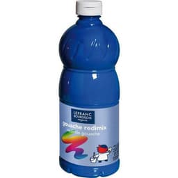 Flacon 1 litre gouache redimix lefranc bourgeois - bleu primaire (cyan) - Image principale
