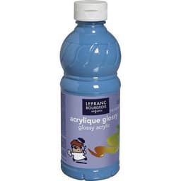 Flacon 500 ml, couleurs acryliques glossy lefranc & bourgeois - bleu turquoise - Image principale