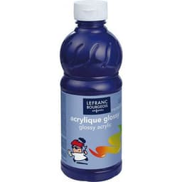 Flacon 500 ml, couleurs acryliques glossy lefranc & bourgeois - bleu outremer - Image principale