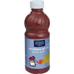 Flacon 500 ml, couleurs acryliques glossy lefranc & bourgeois - terre de sienne brûlée - Image principale