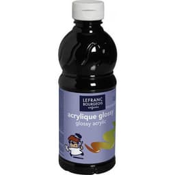 Flacon 500 ml, couleurs acryliques glossy lefranc & bourgeois - noir - Image principale