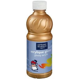 Flacon 500 ml, couleurs acryliques glossy lefranc & bourgeois - or - Image principale