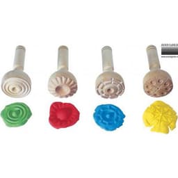 Lot de 4 tampons bois géants pour pâte à modeler - Image principale