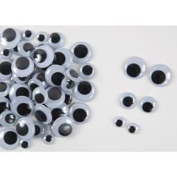 Assortiment 250 yeux mobiles 10,15,20 mm adhésifs - Image principale