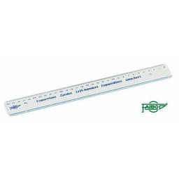 Règle cristal anti-tache spécial gaucher 30 cm - Image principale