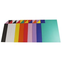 Paquet 100 feuilles cartoline bicolore A4 teintes assorties - Image principale