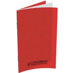 Carnet piqûre polypropylène Conquérant 96 pages 5x5 90g format 9x14 cm couverture rouge - Image principale