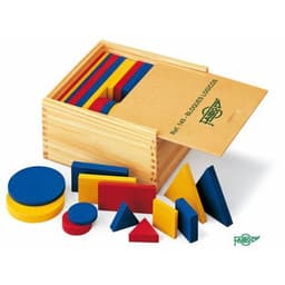 Set de blocs logiques géométriques en bois - Image principale