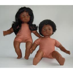Bébé africain garçon 40 cm avec cheveux - Image principale