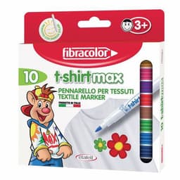 Boite de 10 feutres pour tissus pointe large - Image principale