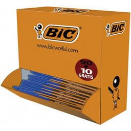 Stylo bille pointe fine Bic (Pack collectivité de 100) bleu - Image principale