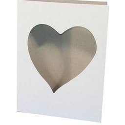 Carte cadre cœur à décorer en carton blanc 22 x 17 cm (Lot de 10) - Image principale