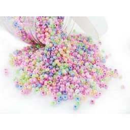 Bocal 500 grammes perles de rocaille couleurs nacrées - Image 2