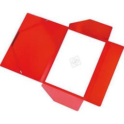 Chemise polypropylène élastique et rabats A4 épaisseur 4/10e - Rouge - Image principale