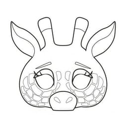 Bloc de 24 masques à colorier, thème les animaux - Image principale