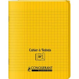 Cahier avec rabats 96 pages seyes 17x22 cm polypropylène - Conquerant - Image principale