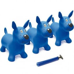 Lot de 3 chiens sauteurs bleus - Image principale
