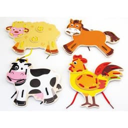 4 Animaux de la ferme à lacer - Image principale