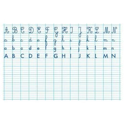 Tableau effaçable à sec 80 x 120 cm alphabet et seyes recto-verso - Image principale