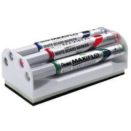 Brosse à tableau blanc magnétique avec 4 markers MAXIFLO PENTEL - Image principale