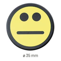 Lot de 5 plots magnétiques Smiley, Coloris : Jaune - Image 2