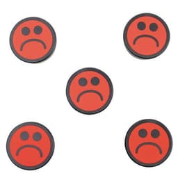 5 magnets smiley rouge 35mm rouge - Image 5